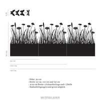 Image 3 of Fenster Sichtschutz Folie Blumenwiese mit Schmetterlingen und Libellen