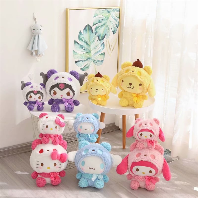 Image of Hello Kitty and Friends Panda Costume Plushies