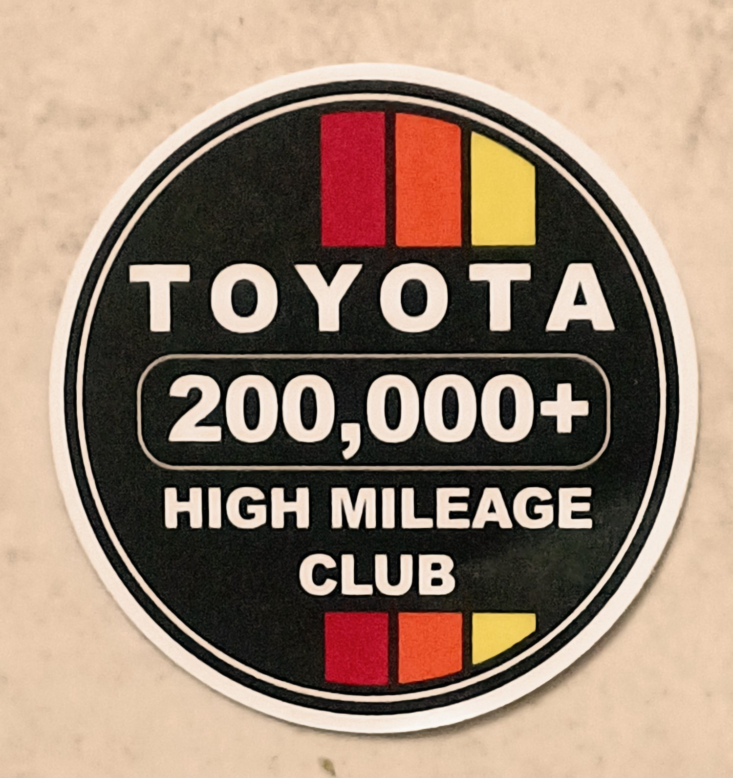 Image of Toyota high mileage club.