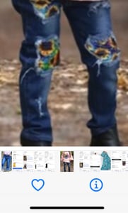 Image of Girls Sunflower Denim Jeans