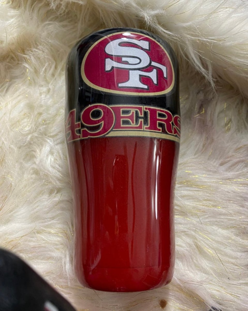 NFL San Francisco 49ers Double Bling Tumbler Cup w/ Straw 22 oz Licensed  Crystal