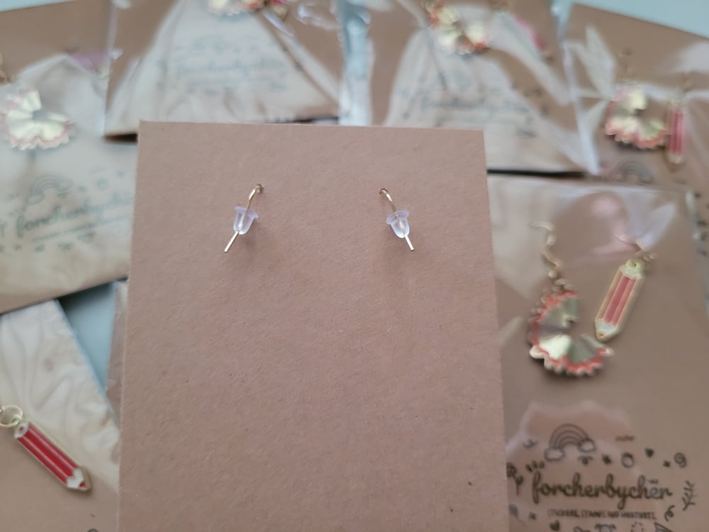 Pencil and Pencil Shavings Earring