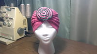 Image 1 of Pink/Green Turban (Swirl Collection)