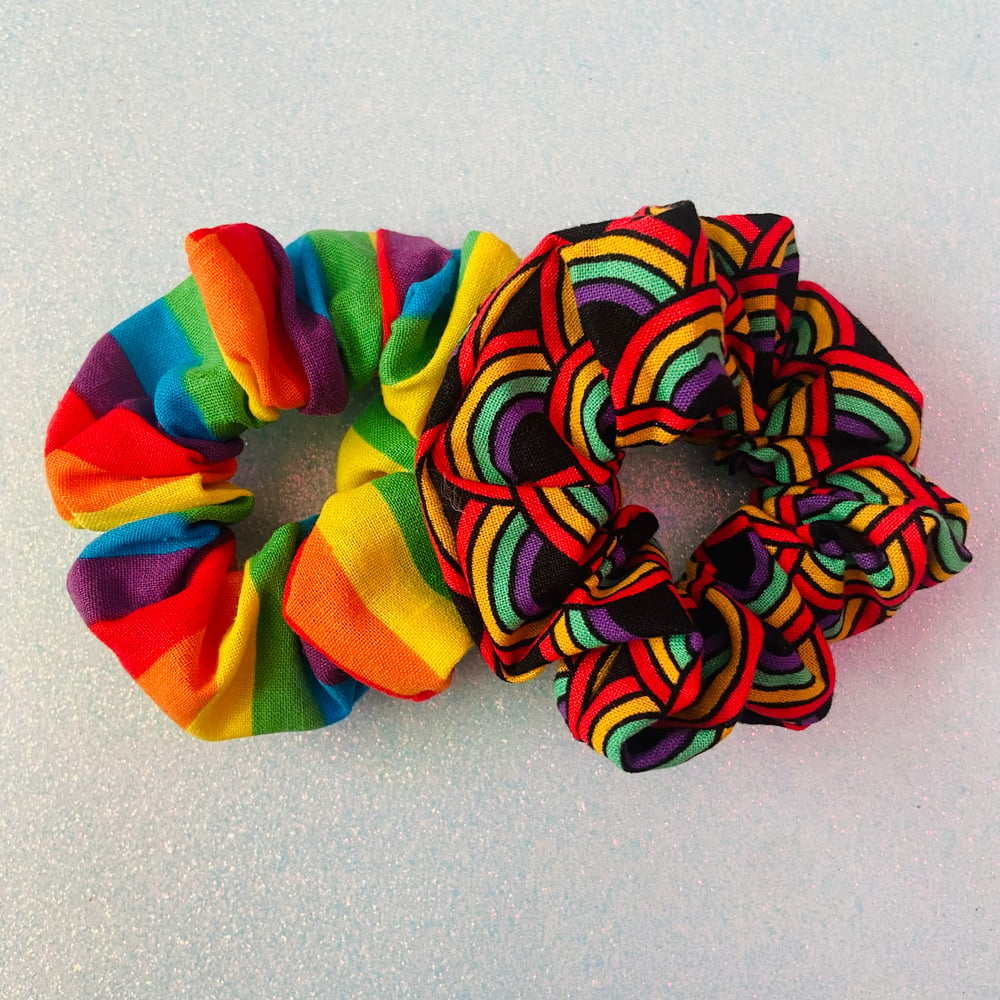 Image of Rainbow Scrunchies