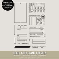 Image 1 of Ticket Stub Stamp Brushes (Digital)