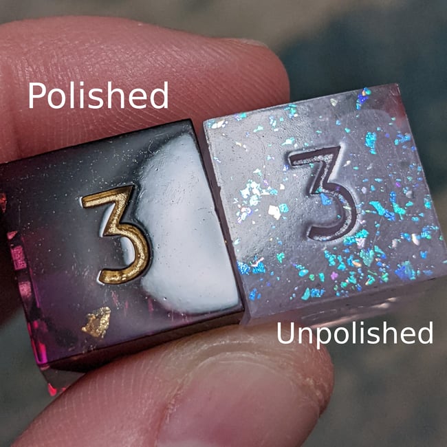 RAW - Gloss finish resin polishing + inking add on