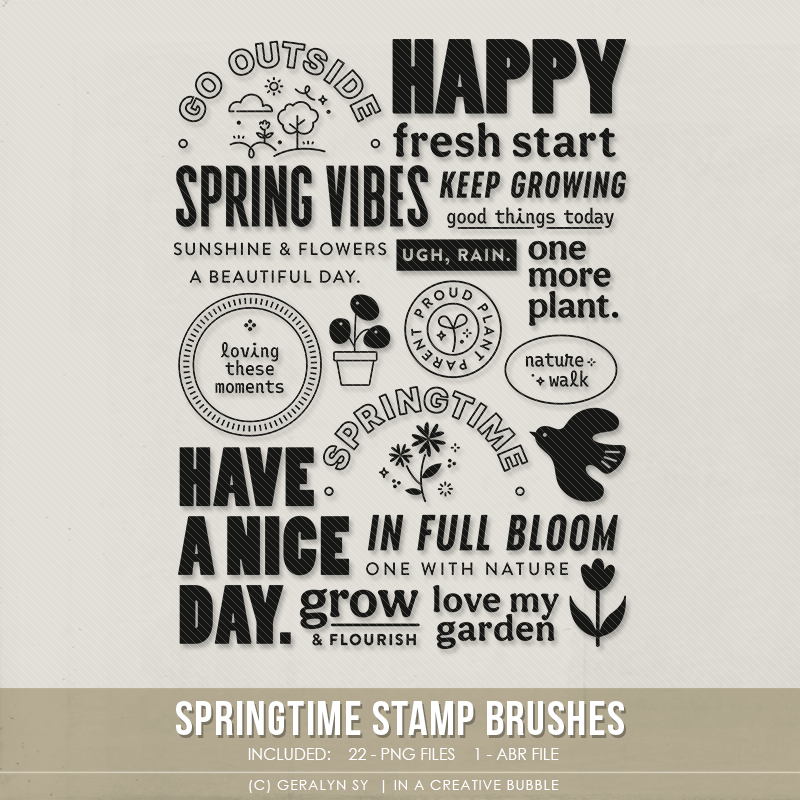 Image of Springtime Stamp Brushes (Digital)