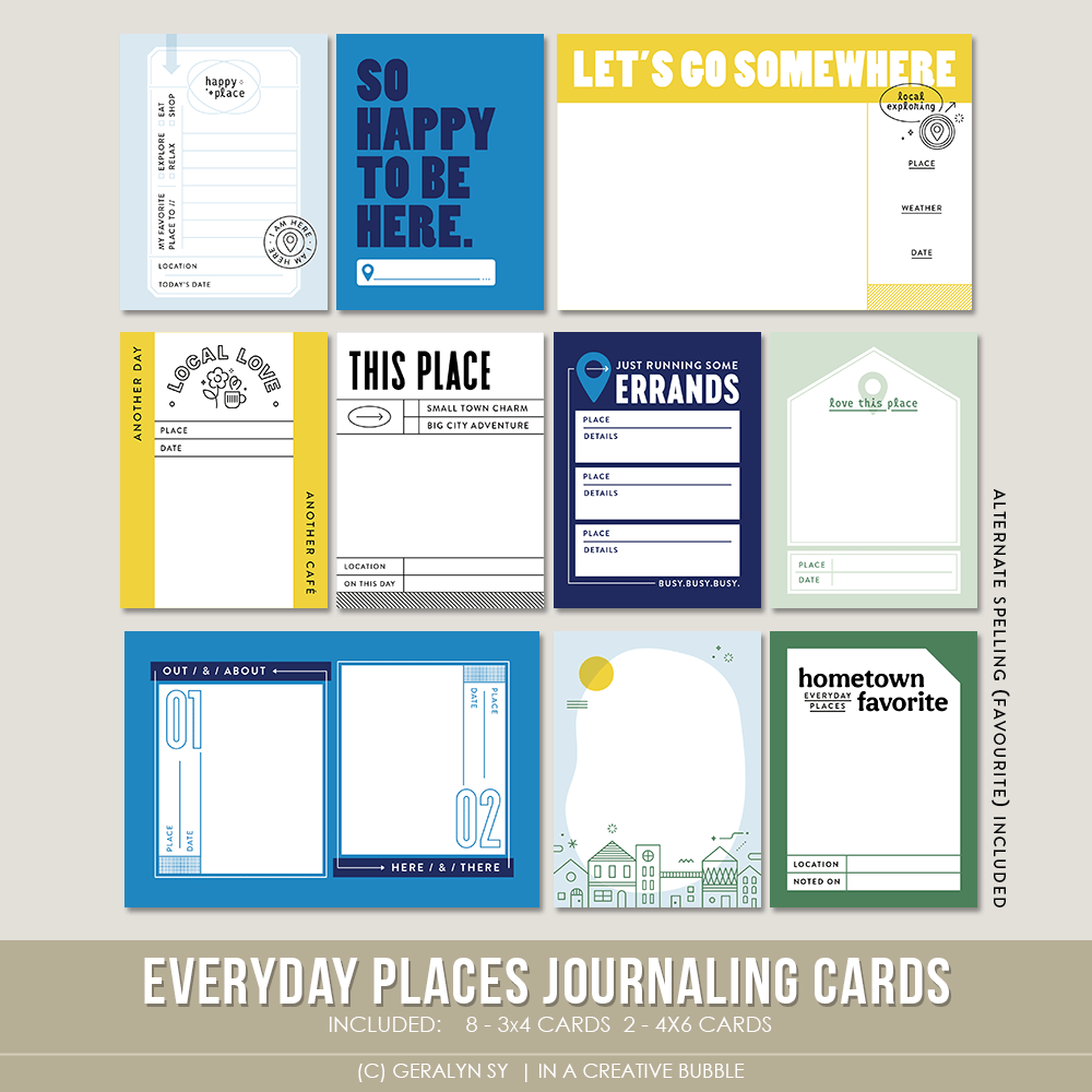 Image of Everyday Places Journaling Cards (Digital)