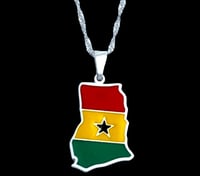 Image 2 of GHANA FLAG PENDANT NECKLACE | PRE-ORDER