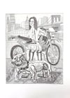 Girl Bike Dog