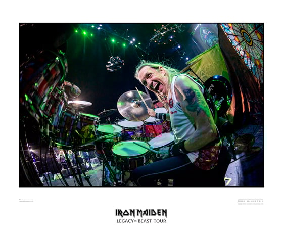 Image of NICKO McBRAIN - IRON MAIDEN - LEGACY OF THE BEAST TOUR**