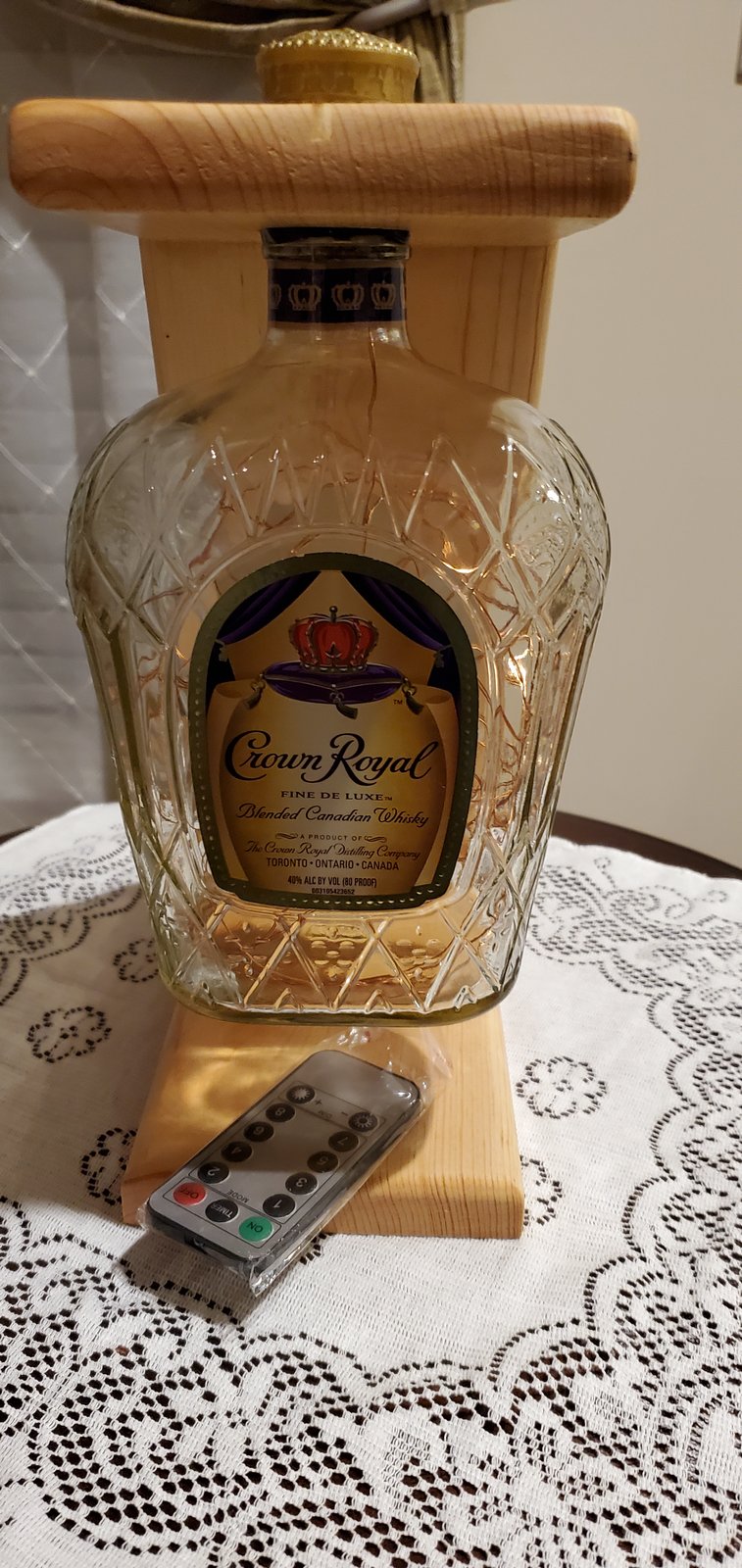 Custom Crown Royal / Patron Lamp | dundeelwoodworks.com