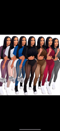 2 piece mesh pants set 