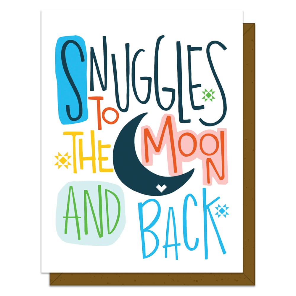 Image of Snuggles to the Moon - Quilty Card