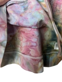 Image 7 of ♻️ UPCYCLED L Unisex Textured Pullover in Rustic Blooms Ice Dye