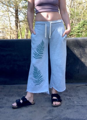 Image of Wide Legged Fiddle Head Fern Pants