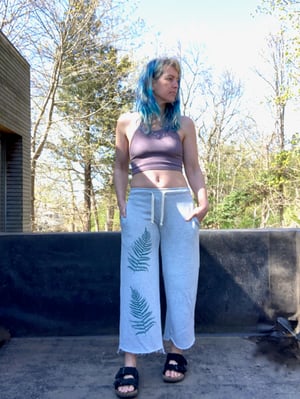 Image of Wide Legged Fiddle Head Fern Pants