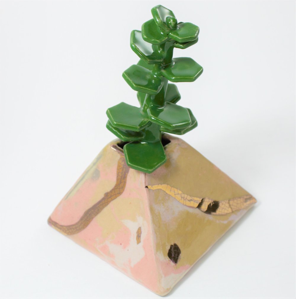 Image of Ceramic Plant Sculpture 