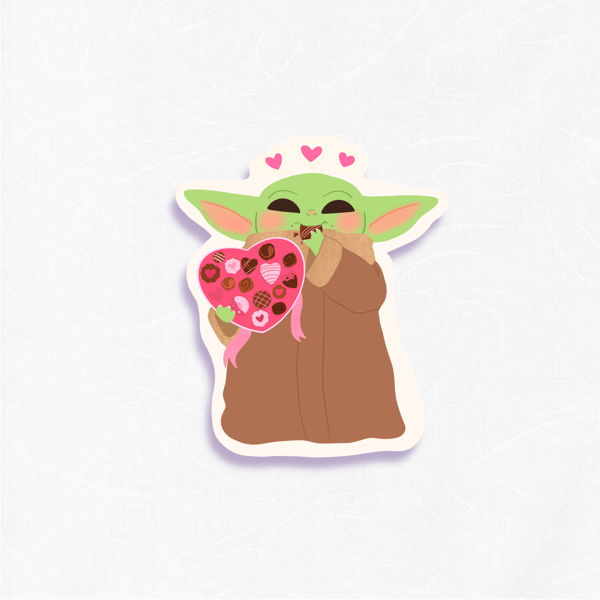 Image of Star Wars - Grogu Valentines Sticker
