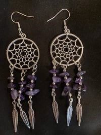 Amethyst Dream Catcher Earrings