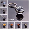 Solar System Planet Keyring Galaxy Nebula Space Keychain Moon Earth Sun Mars Art Picture Double Side