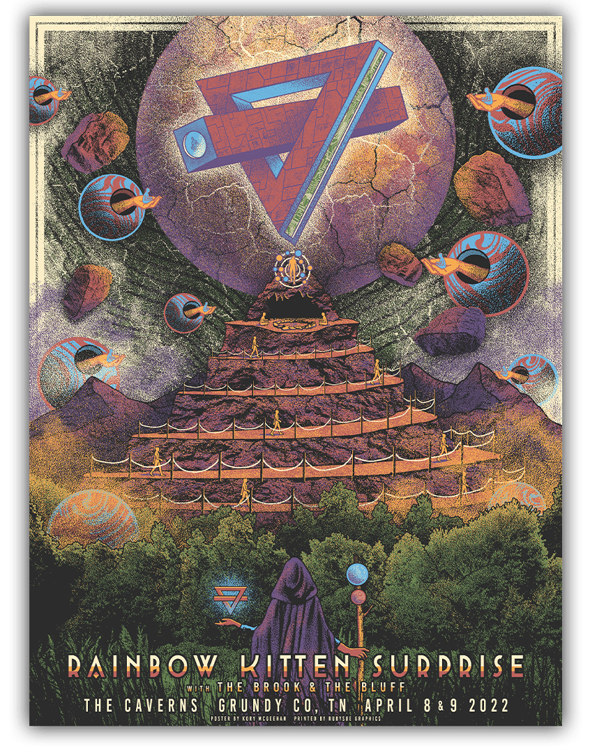 Rainbow Kitten Suprise - Caverns 2022 Event Paper Poster