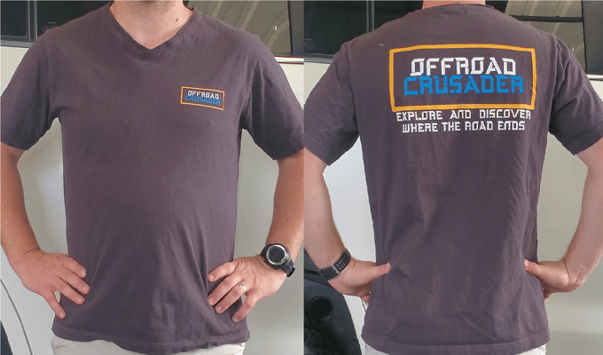 Image of Offroad Crusader V-neck T-shirt (Gunmetal Grey)