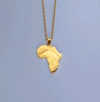 GOLD FILLED AFRICAN MAP NECKLACE 