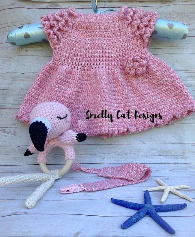 Ravelry: Very Berry Crochet and Fabric Baby Dress pattern by Nadia Cassime