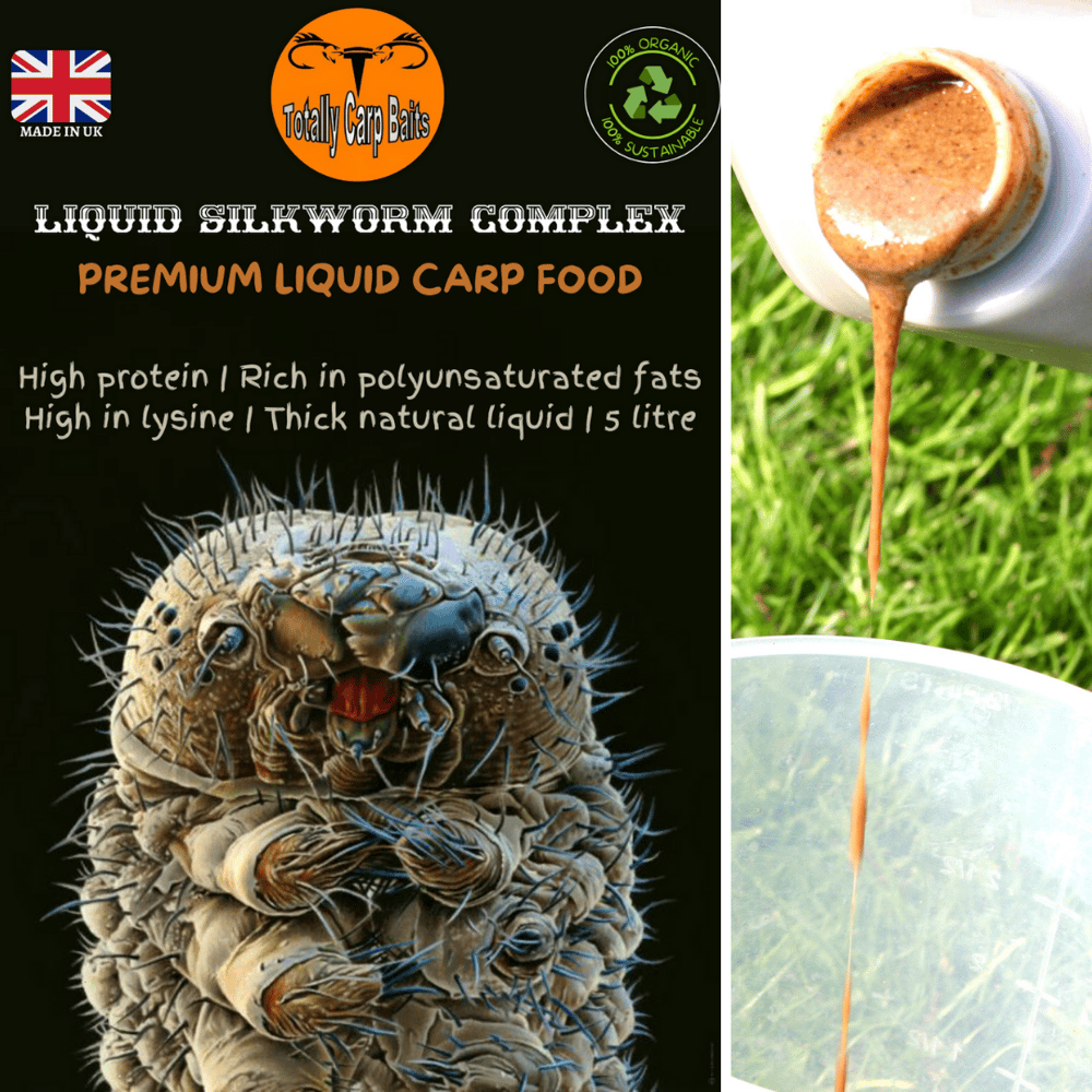 LIQUID SILKWORM COMPLEX | PREMIUM LIQUID CARP FOOD | HIGH IN LYSINE | 5 LITRE