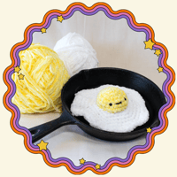 Velvet Egg Plushie 🍳 (Made to order) 
