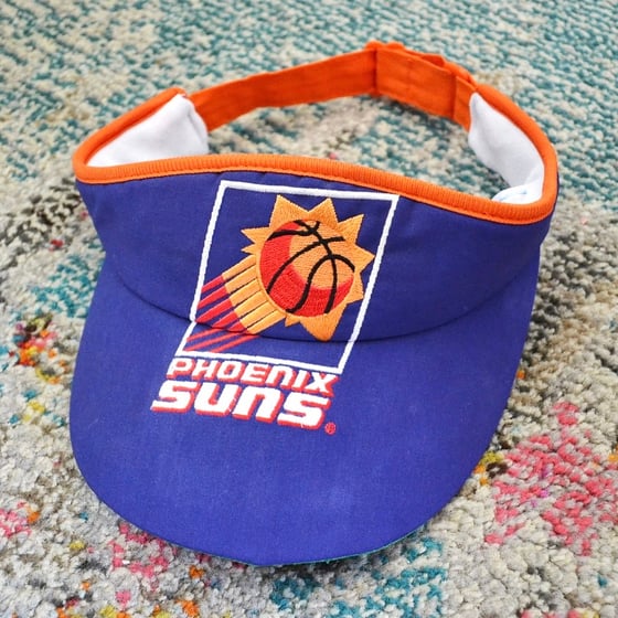Image of Vintage 1990's Phoenix Suns AJD Big Logo Visor Hat