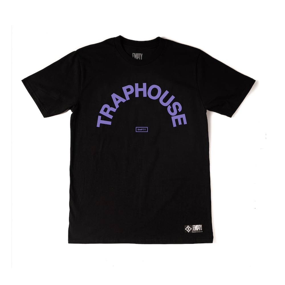 Image of Purple Trap Black Tshirt 