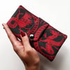 Red and Black Wallet with Medieval Dragons