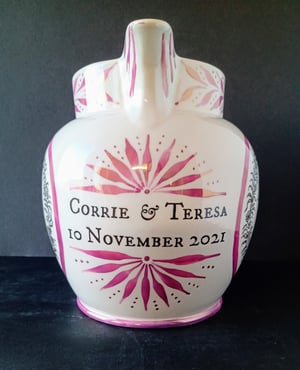 MADE TO ORDER - Large Love and Be Happy Personalised Jug