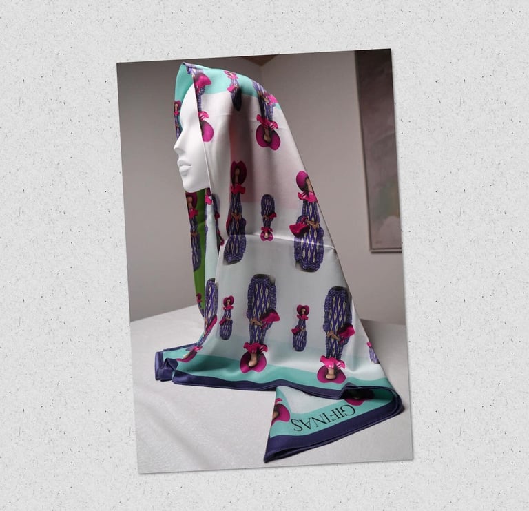 Lenguas Malloquinas and Faceless dolls scarf Image 3