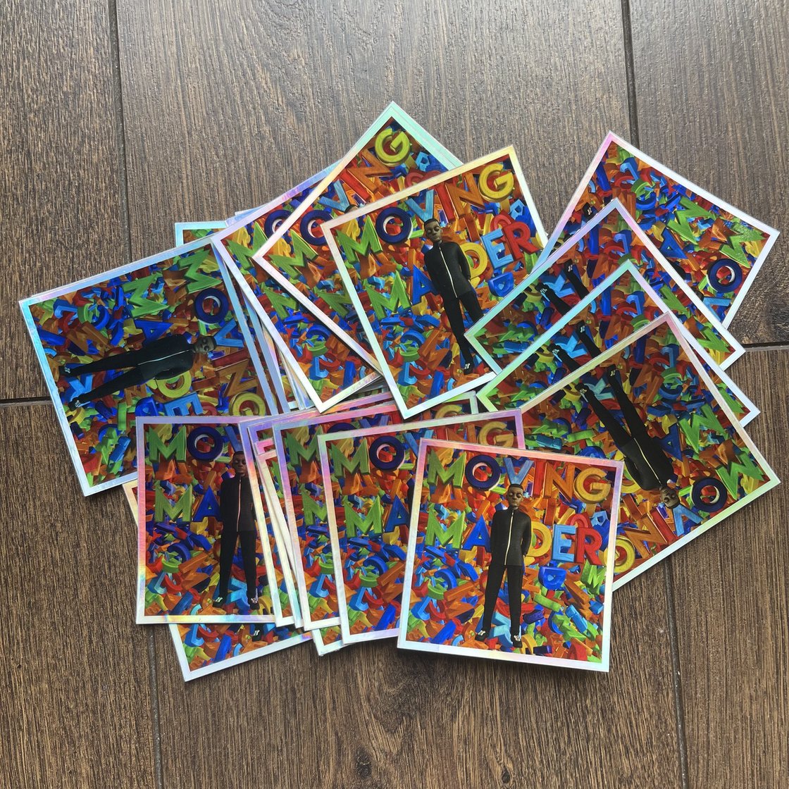 Image of 4x Moving Madder Holographic Stickers