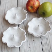 Image 4 of Ring Dish, White Speckled Ceramic Ring Holder, Ready to Ship Made in USA