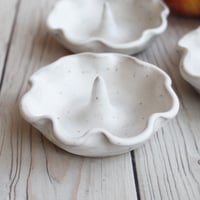 Image 5 of Ring Dish, White Speckled Ceramic Ring Holder, Ready to Ship Made in USA