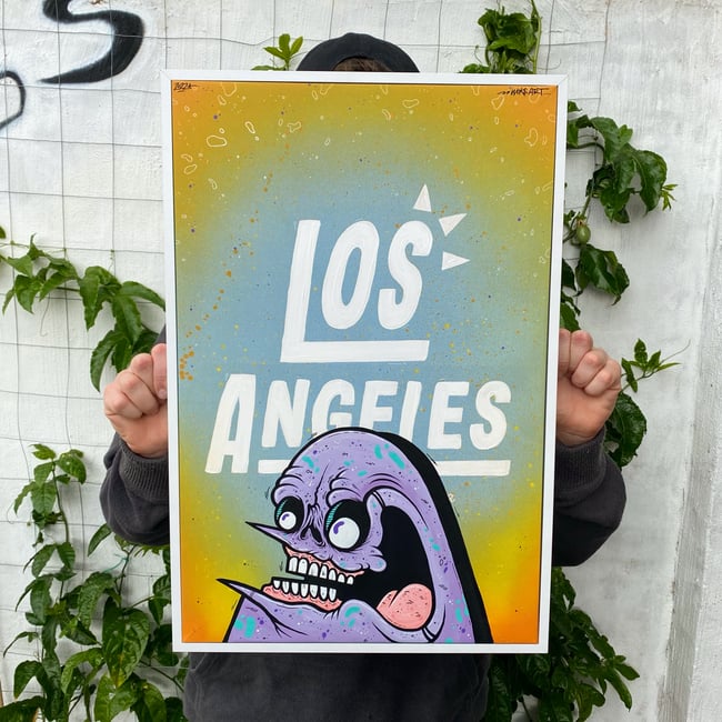 ‘LOS ANGELES TAKEOVER’ 1/1 ORIGINAL FRAMED CANVAS