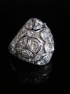 ART DECO PLATINUM OLD TRANSITIONAL CUT DIAMOND BOMBE 1.80CT RING