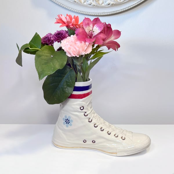 Image of Sneaker Vase with 22Kt Gold