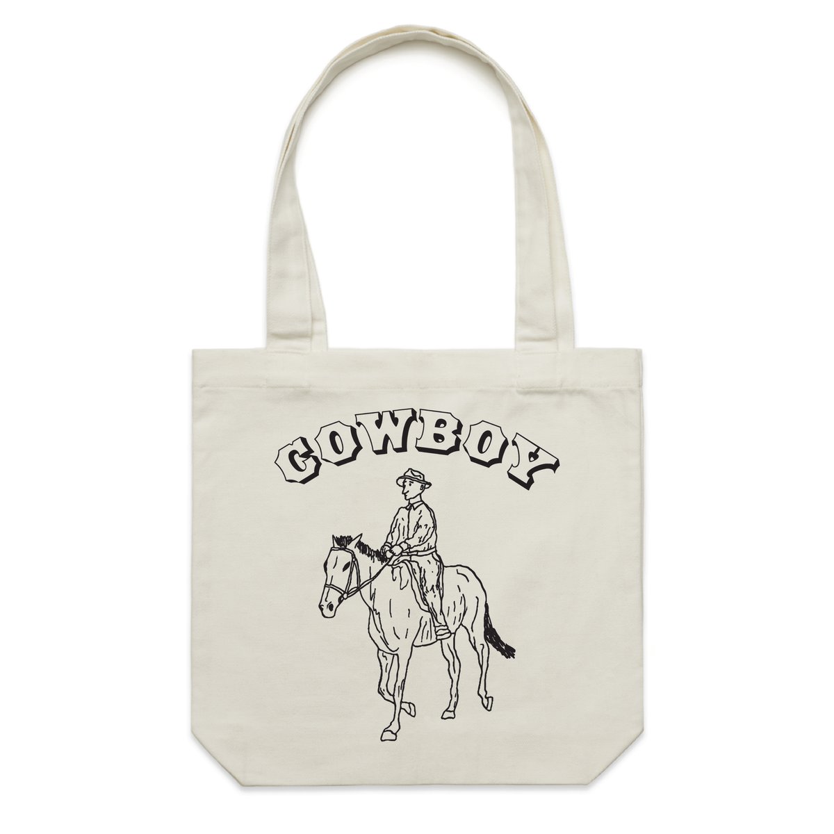 Image of "COWBOY" Cream Tote Bag