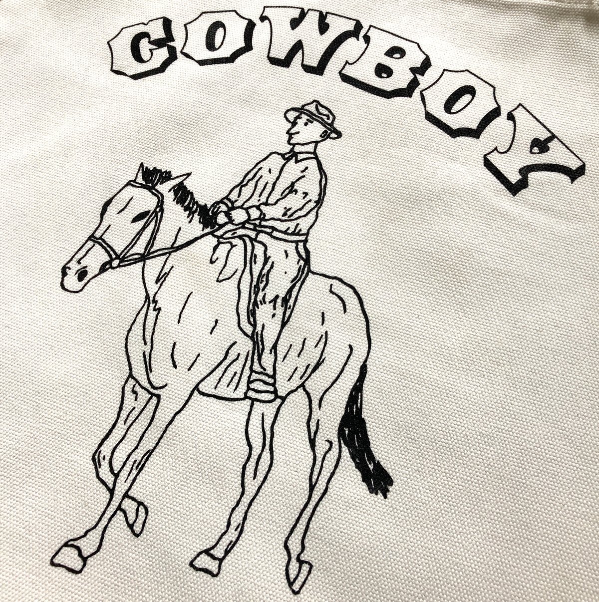 Image of "COWBOY" Cream Tote Bag