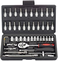 FLZOSPER 46-Piece 1/4-inch Screwdriver Drive Socket & Bit Set 