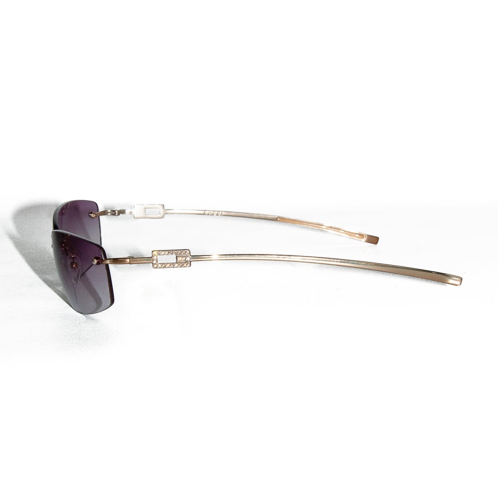 Image of Gucci by Tom Ford Swarovski Sunglasses Gold