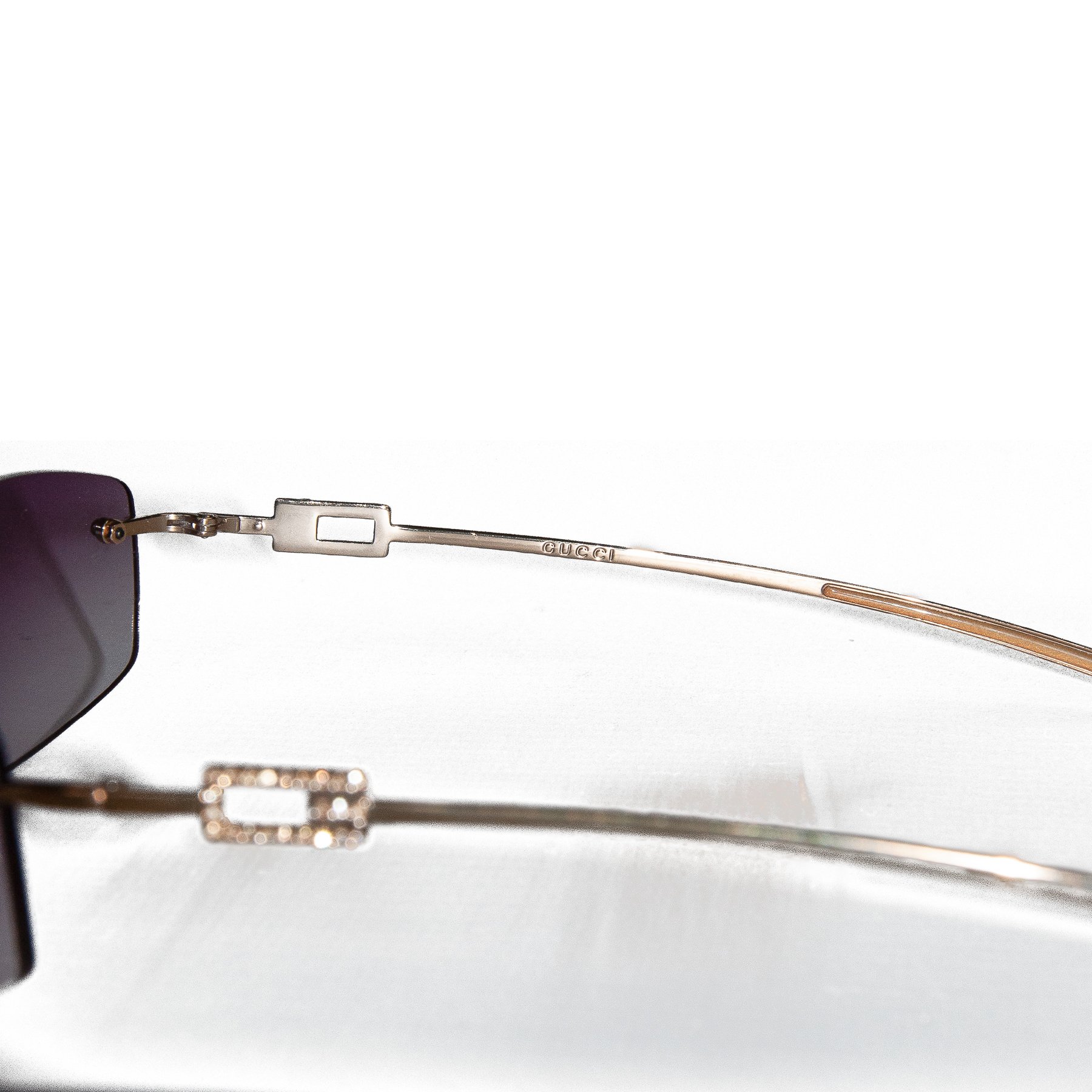Image of Gucci by Tom Ford Swarovski Sunglasses Gold