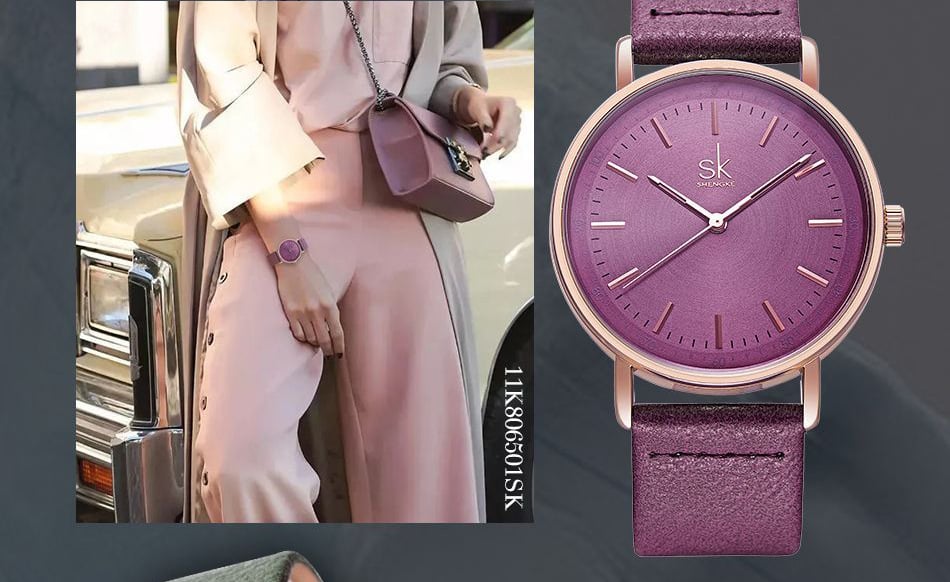 Image of womens purple quartz watch