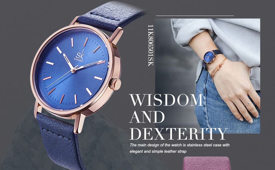 Image of blue women's quartz watch