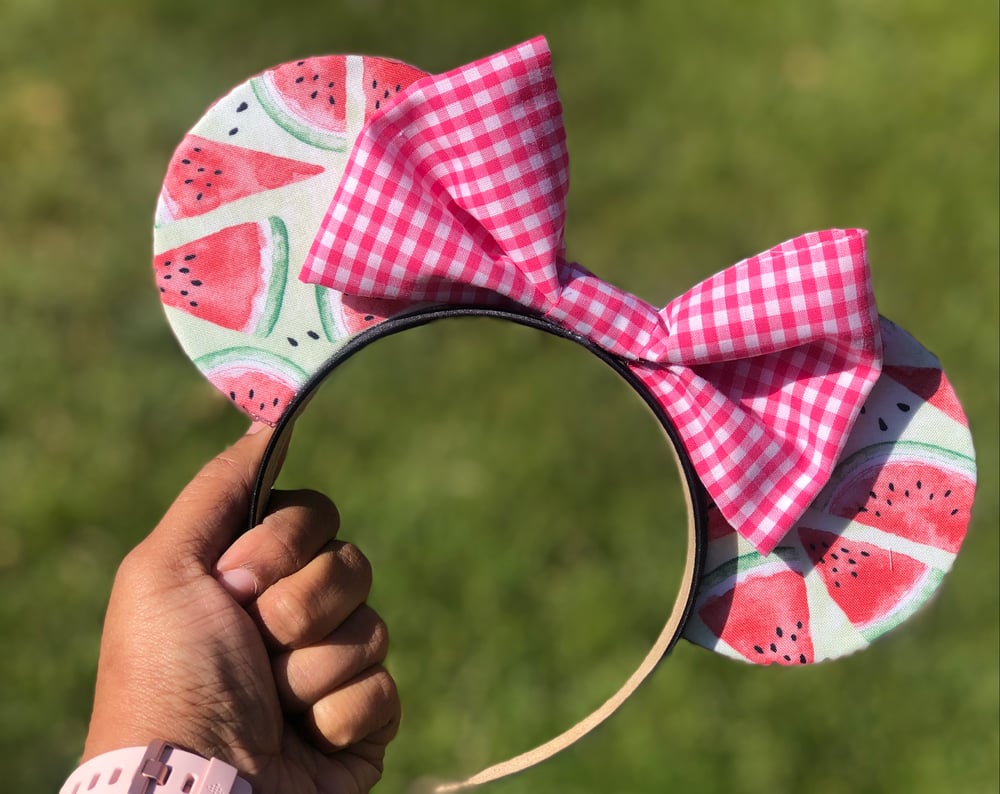 Image of Summer strawberry/ watermelon mouse ears 